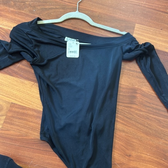 New w/tags, free people, intimately free size small black, one shoulder bodysuit - Picture 6 of 6